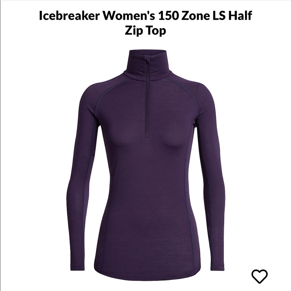 NWOT Icebreaker Women's 150 Zone LS Half Zip Top